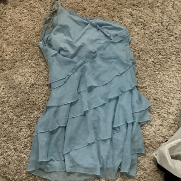 Light Blue Ruffled Dress - Picture 2 of 3